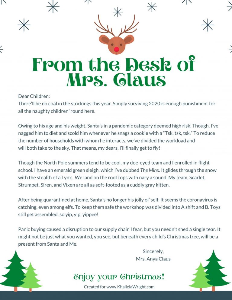 Letter from Mrs. Claus | Khaliela Wright